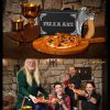 "Mythrojan Pizza Axe with etching & brown Scabbard"