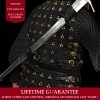 Mythrojan Geralt Back Scabbard, Ideal for LARP Cosplay and Medieval events, Full Grain Leather, Black