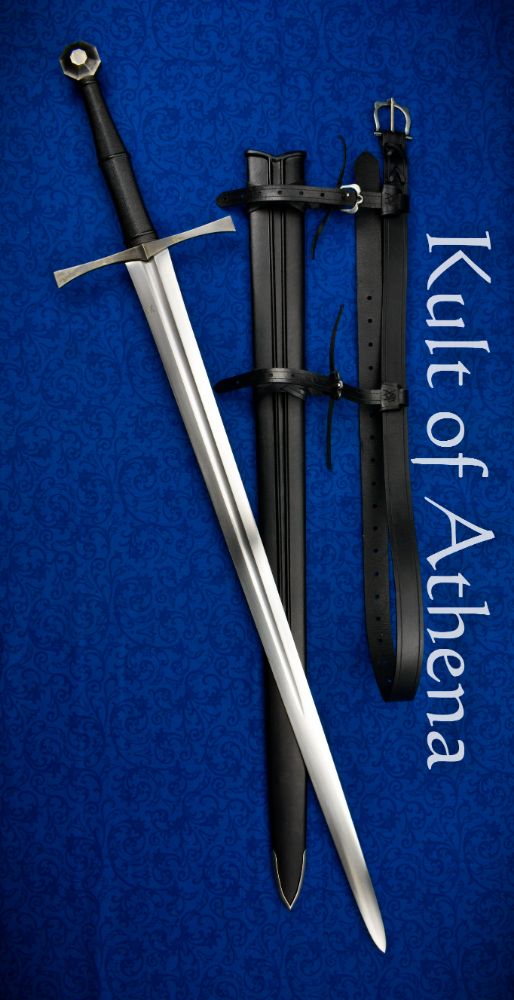 Vision - The Exeter Longsword with Scabbard - Black - Collaboratively Crafted by Angus Trim and Valiant Armoury