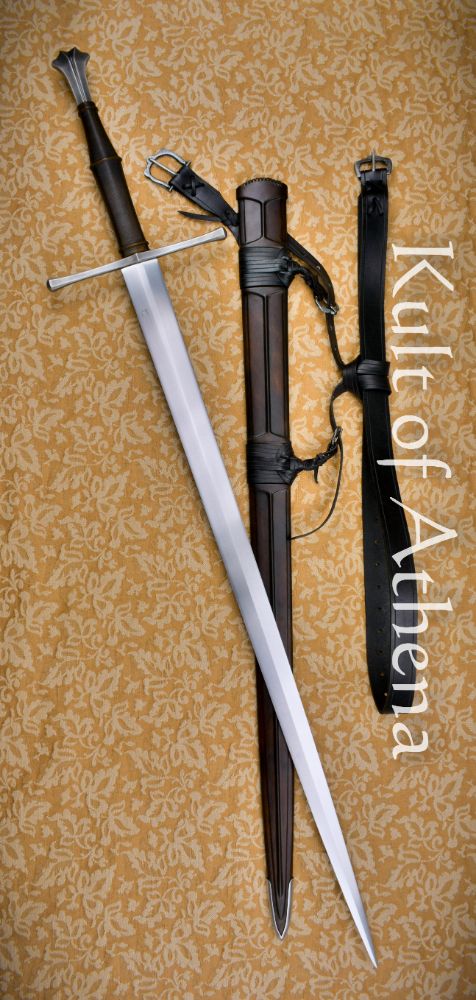 Vision -The Strasbourg Longsword with Scabbard - Brown - Collaboratively Crafted by Angus Trim and Valiant Armoury