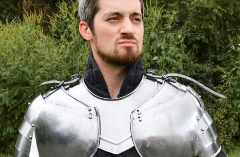 image of man wearing armor