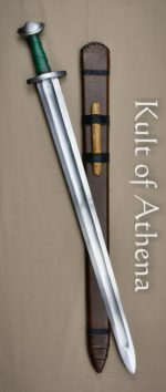 Viking Temple Sword with Green Grip - Deepeeka