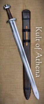 Three-Lobed Viking Sword with Integrated Scabbard Belt - Deepeeka