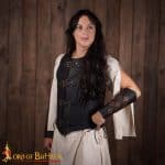 Warrioress Genuine Leather Armored Corset - Black - Lord of Battles